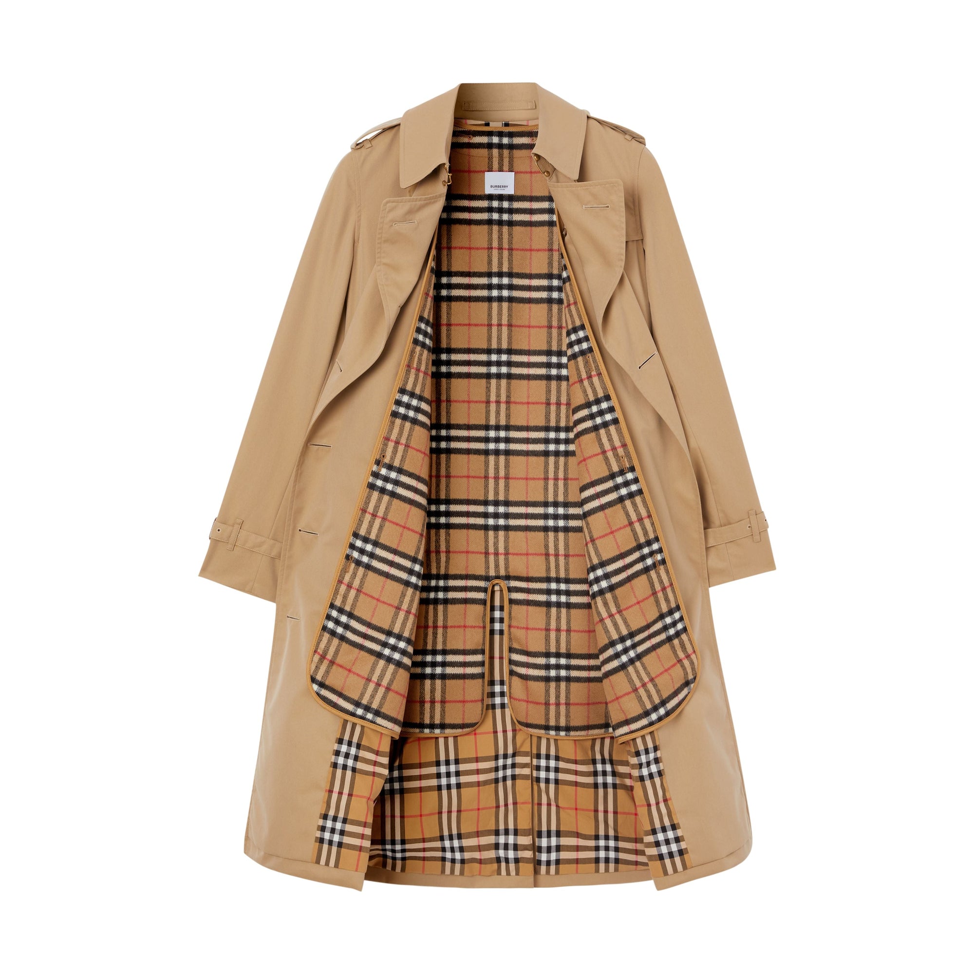 Gilet intérieur Héritage court pour trench en laine - Antique Yellow Check