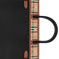 Petit sac Title à double poignée en cuir - Black