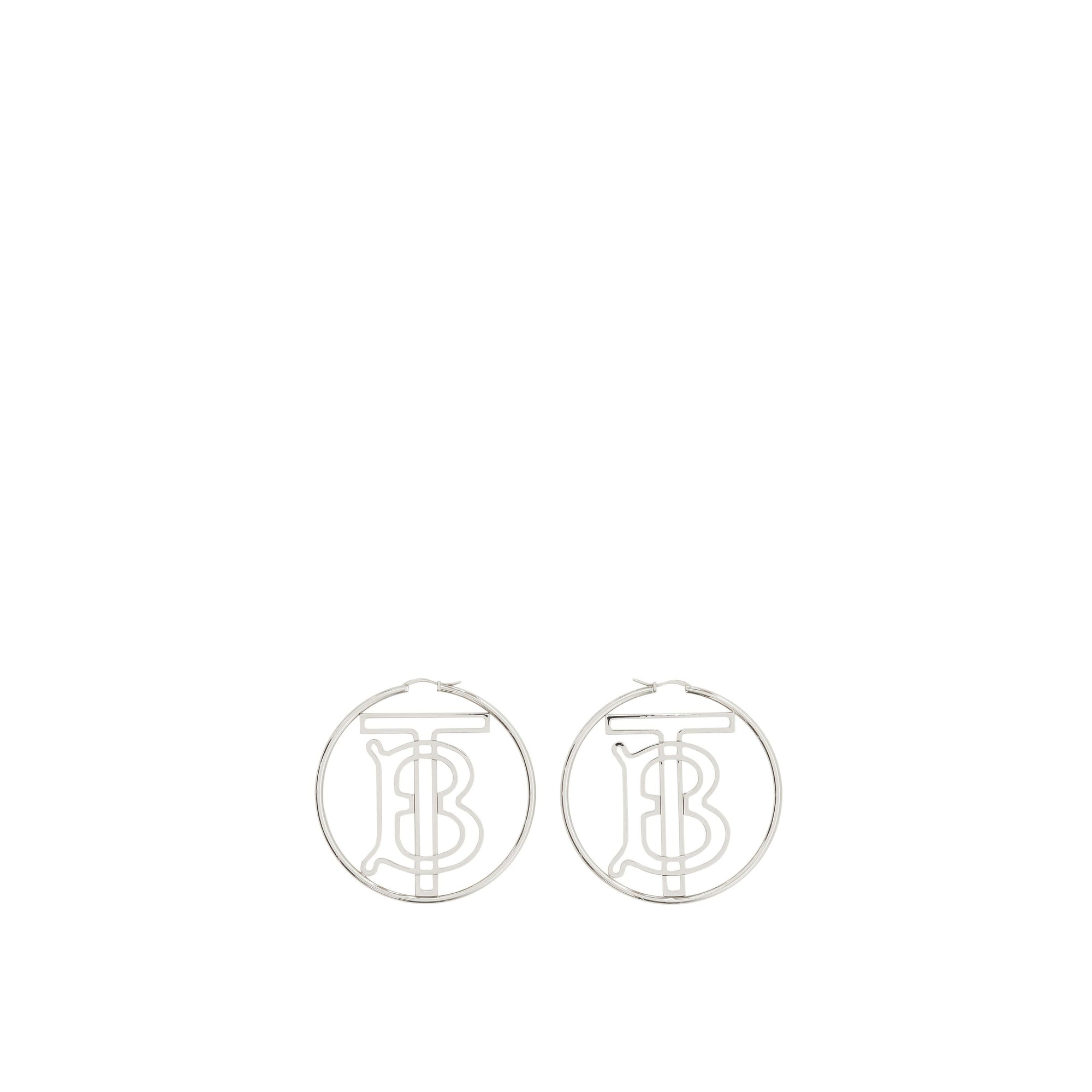 Créoles plaquées palladium Monogram - Palladiom