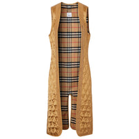Gilet intérieur Héritage long pour trench en laine - Antique Yellow Check
