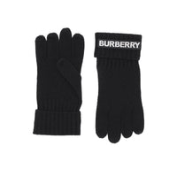 Gants en cachemire à appliqués logo - Black
