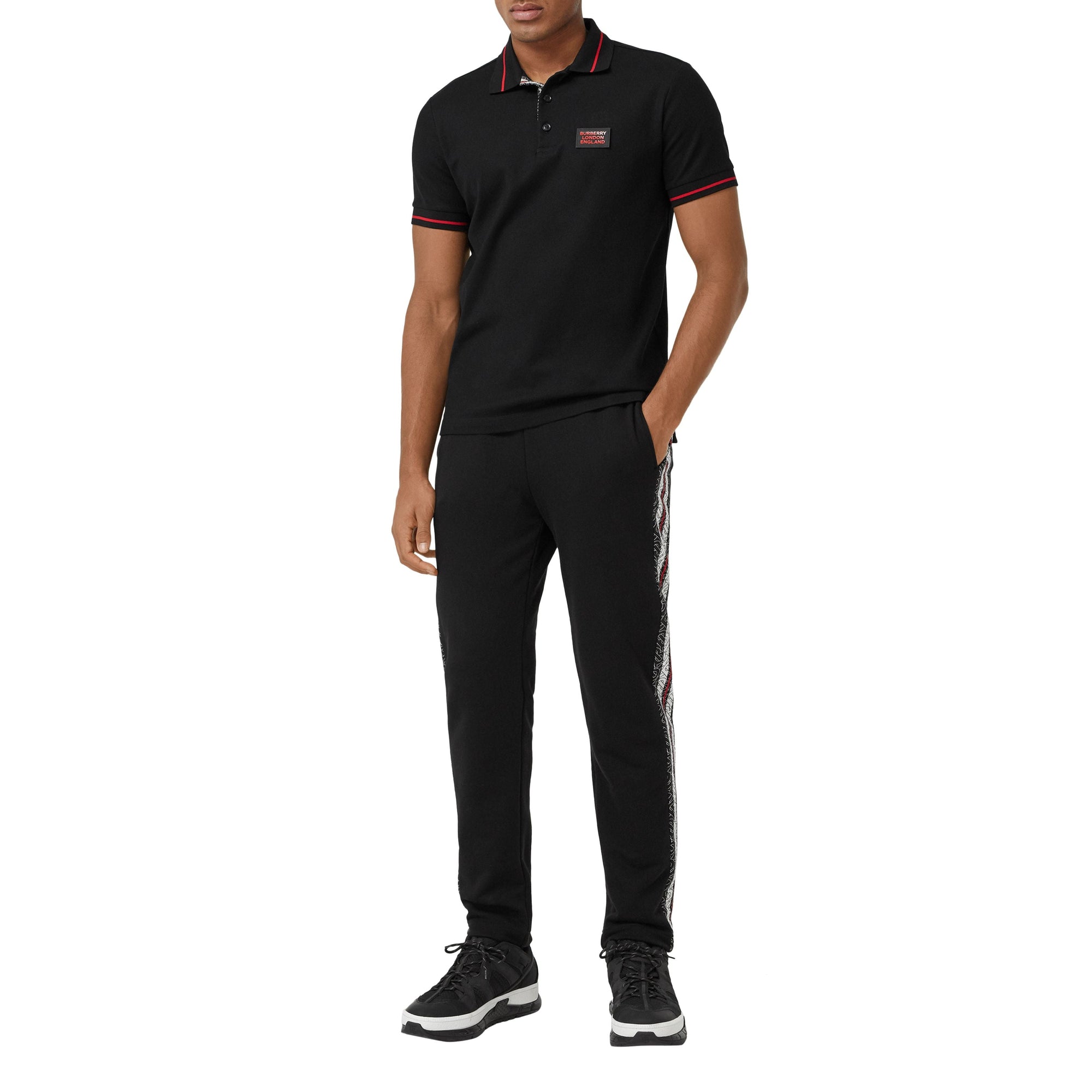 Polo à logo appliqué - Black