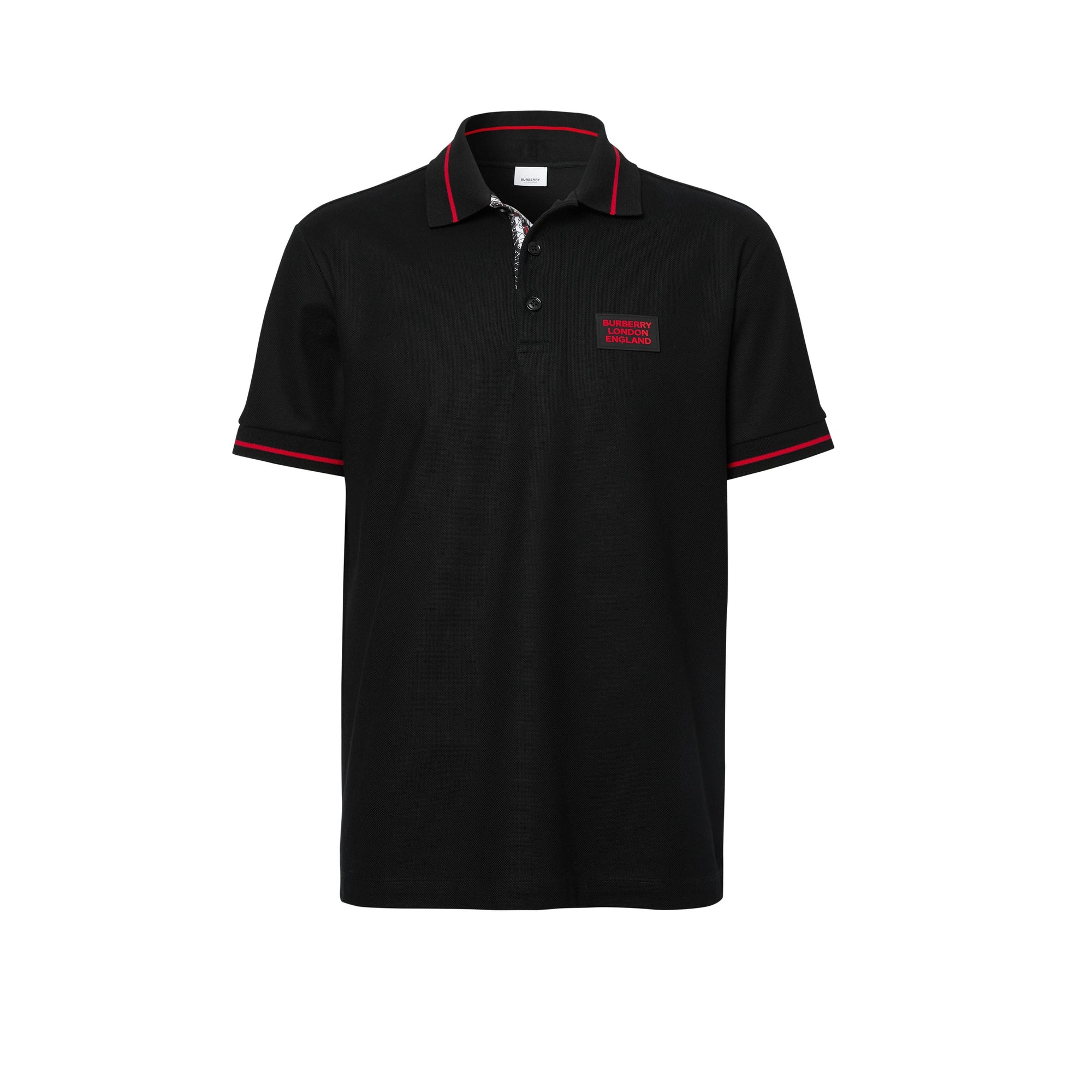 Polo à logo appliqué - Black