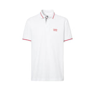 Polo à logo appliqué - White