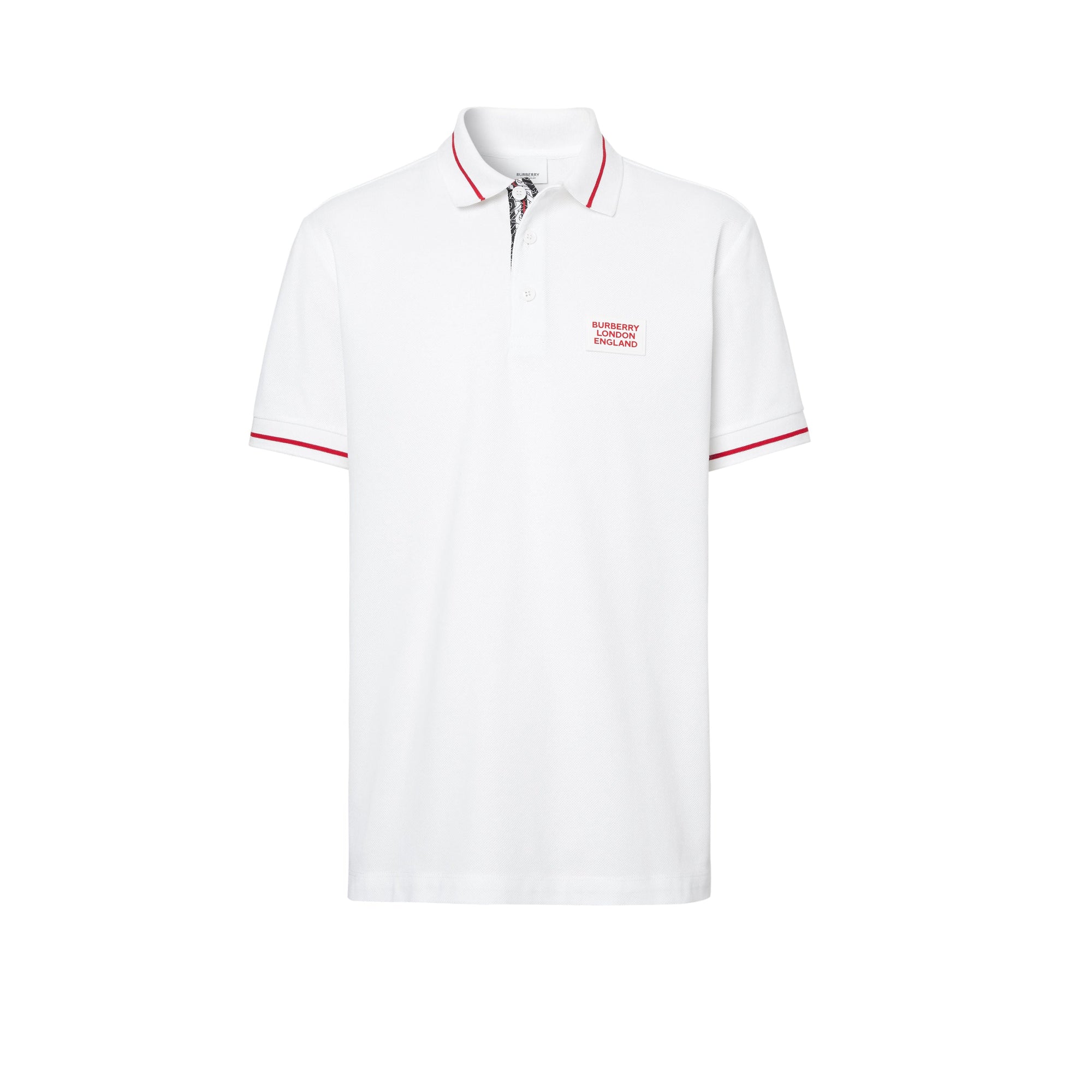 Polo à logo appliqué - White