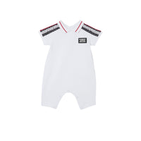 Combinaison en coton rayée Monogram - White