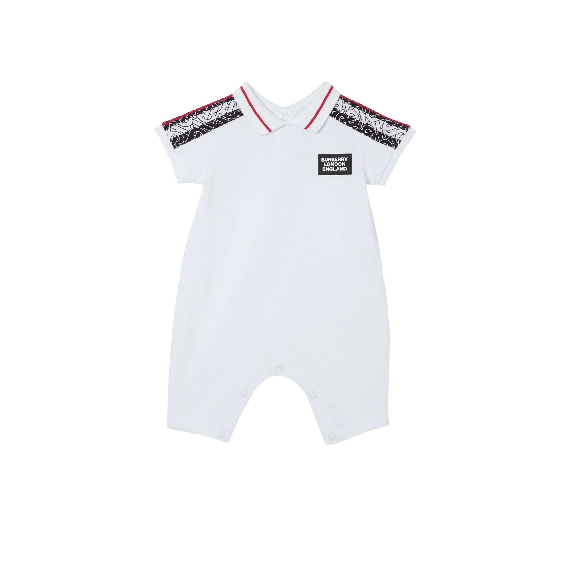 Combinaison en coton rayée Monogram - White