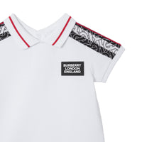 Combinaison en coton rayée Monogram - White