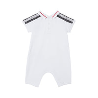 Combinaison en coton rayée Monogram - White