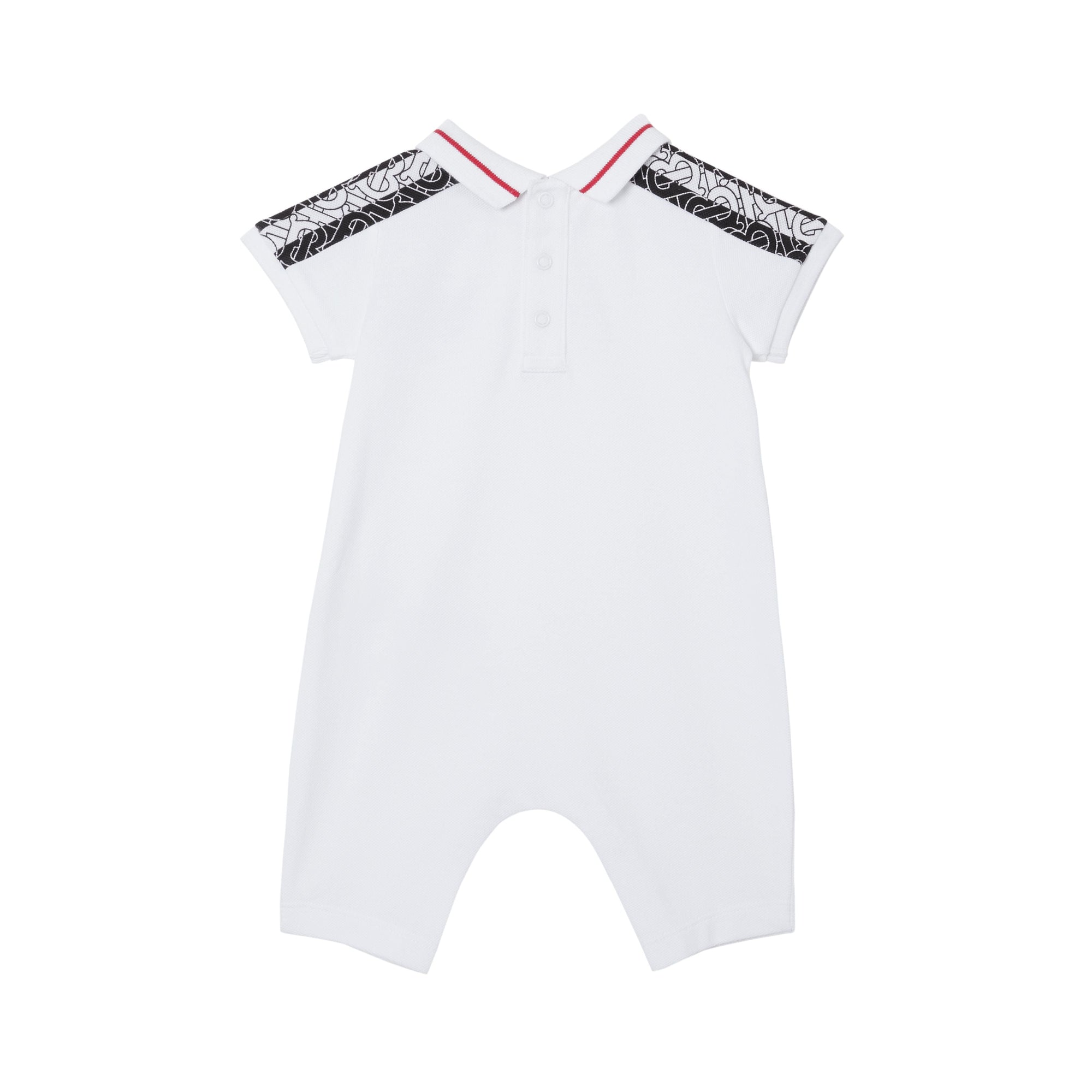 Combinaison en coton rayée Monogram - White