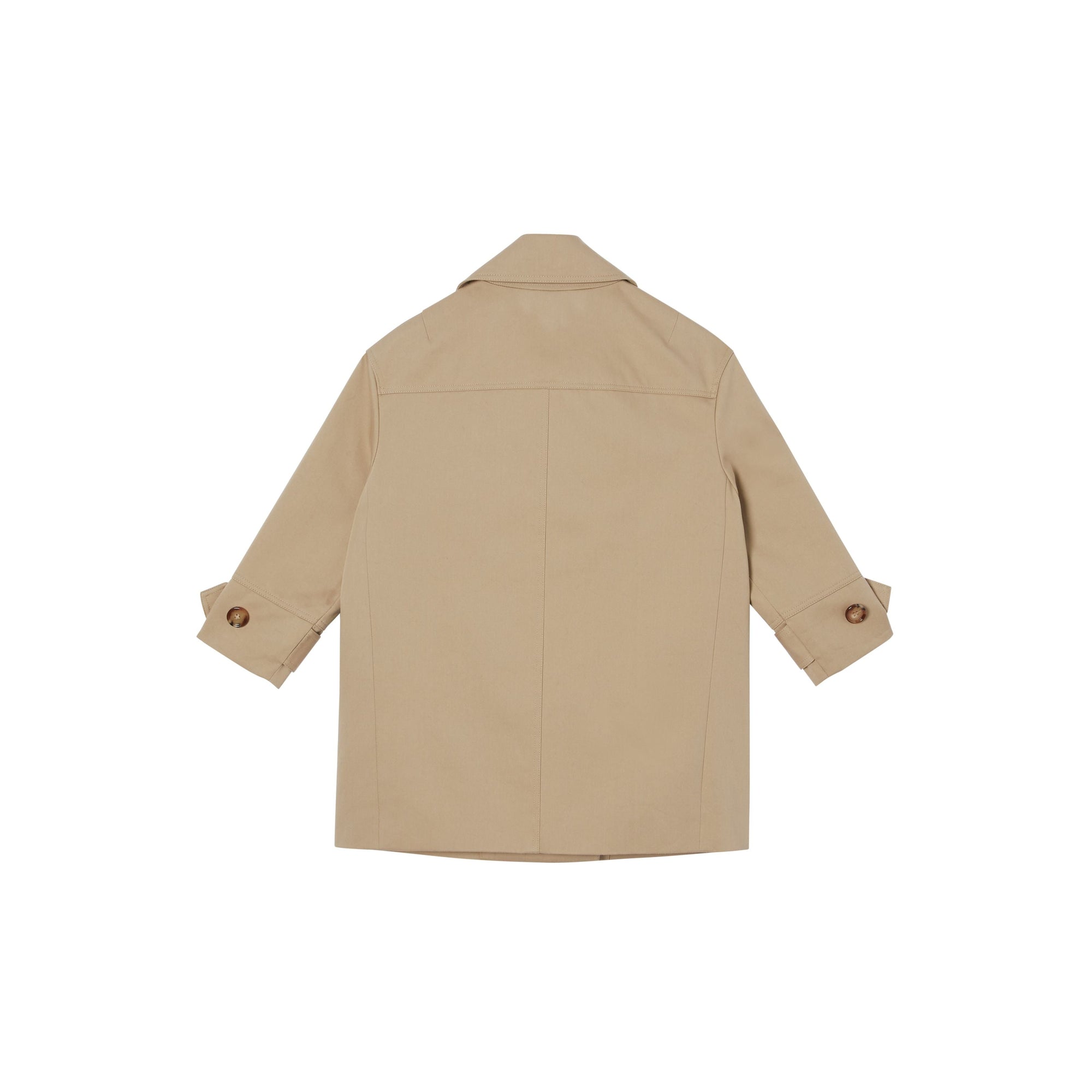 Trench-coat en coton rayé Monogram - Honey