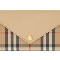 Portefeuille continental à motif Vintage check - Light Beige