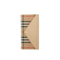 Portefeuille continental à motif Vintage check - Light Beige