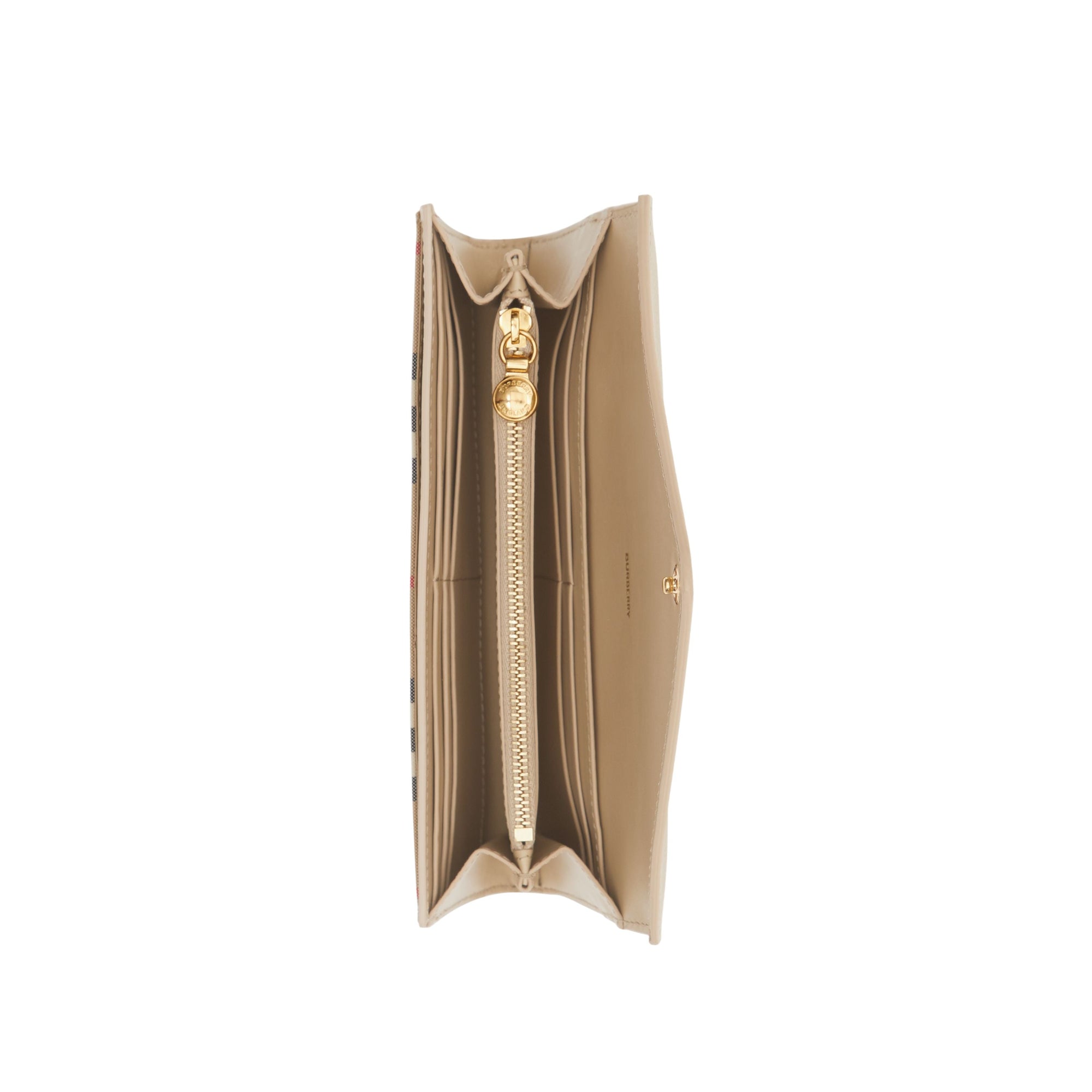 Portefeuille continental à motif Vintage check - Light Beige