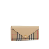 Portefeuille continental à motif Vintage check - Light Beige