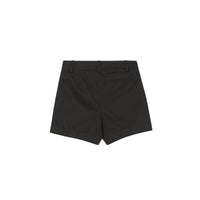 Short ajusté en sergé de coton avec logo appliqué - Black