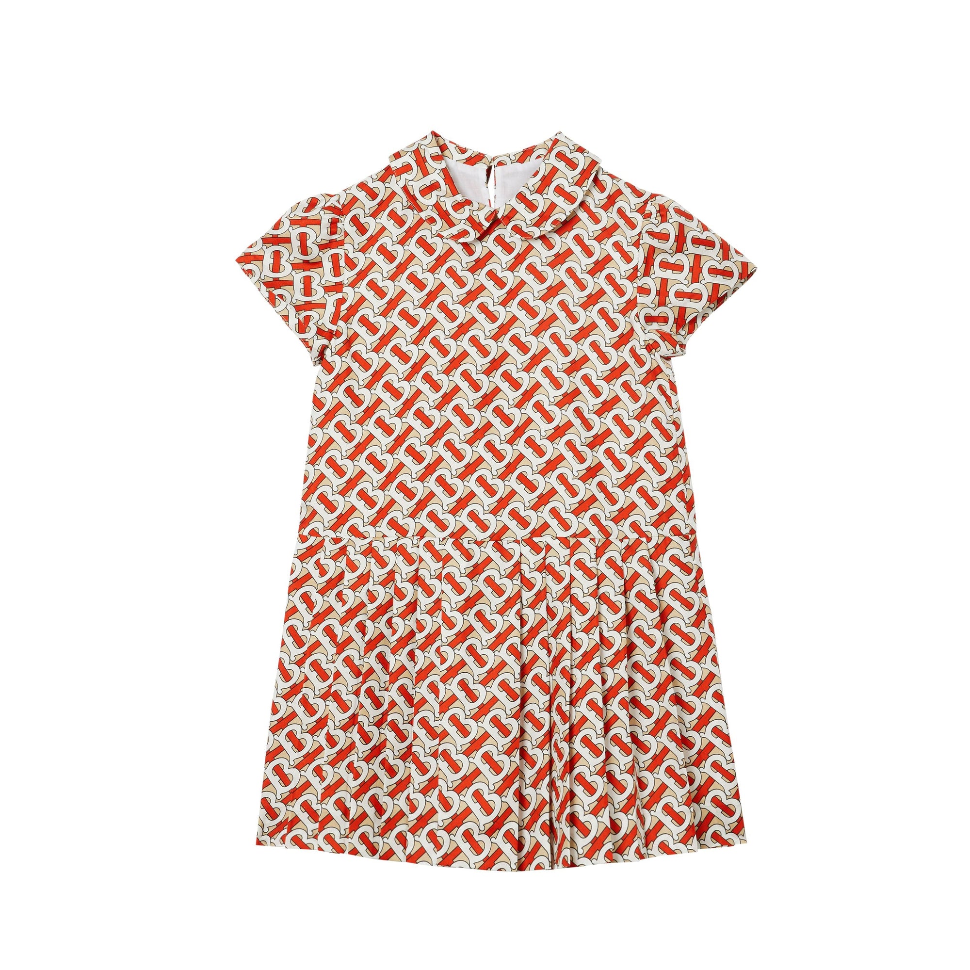 Robe en soie Monogram à col claudine - Vermillion Red