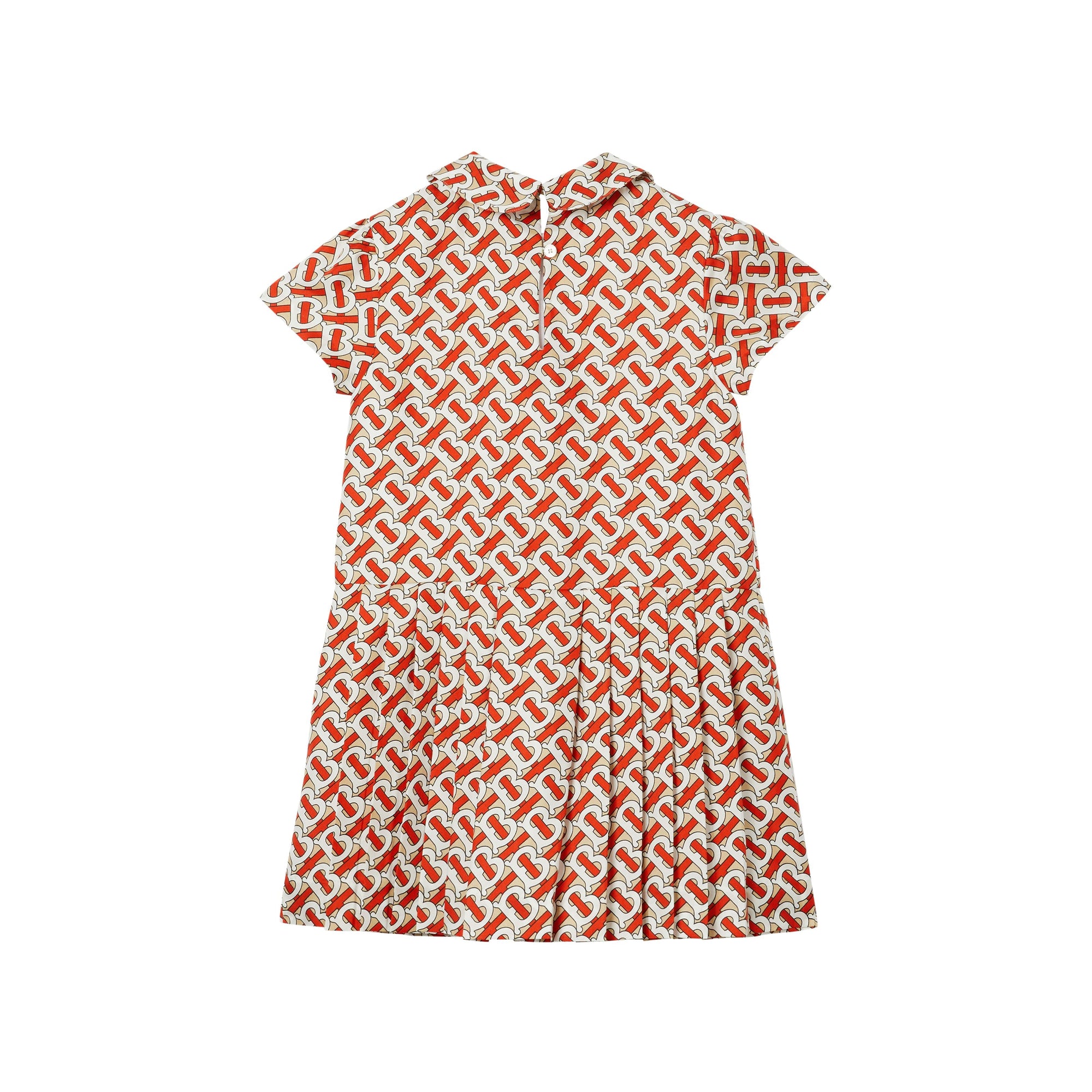 Robe en soie Monogram à col claudine - Vermillion Red