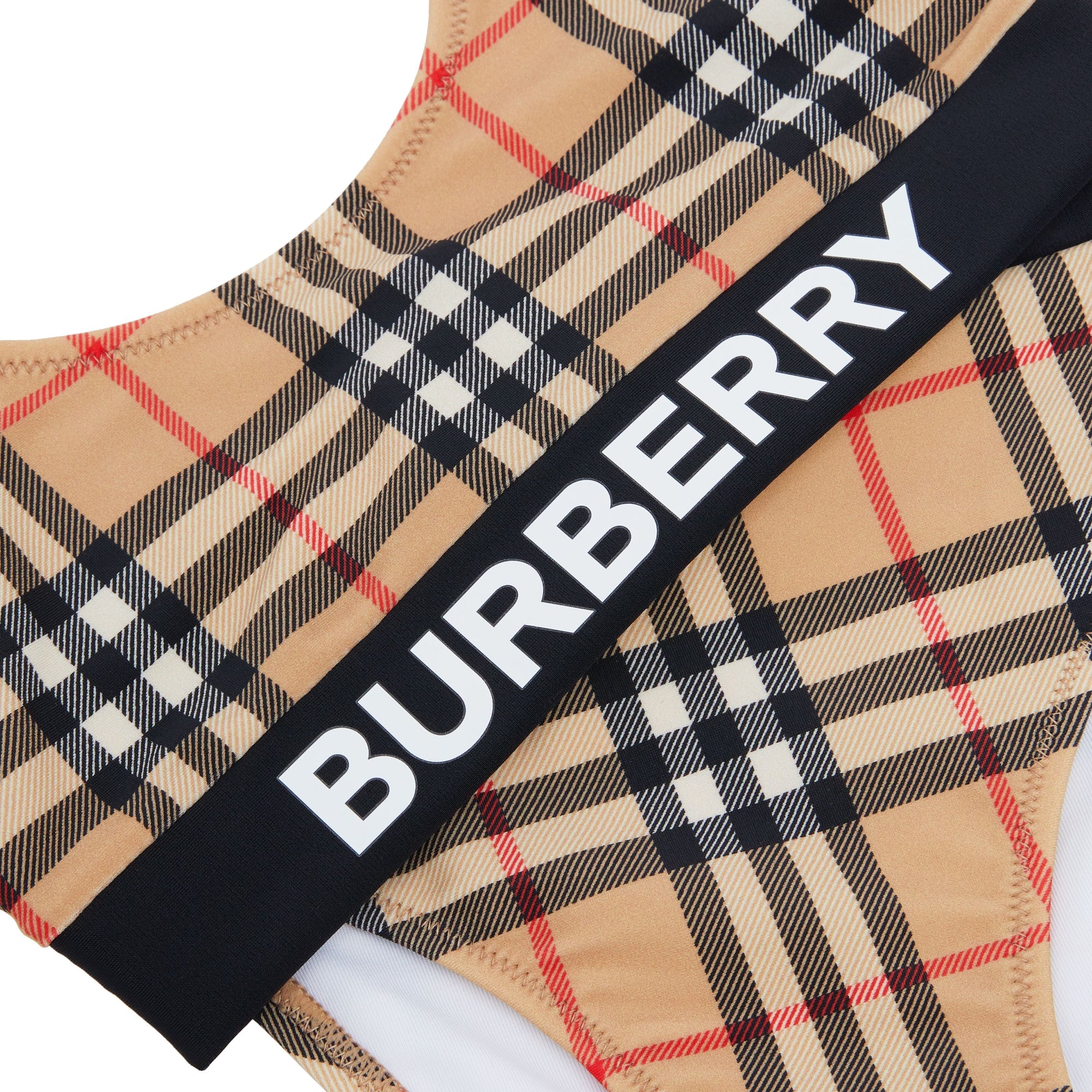 Maillot de bain deux pièces à motif check - Archive Beige Check