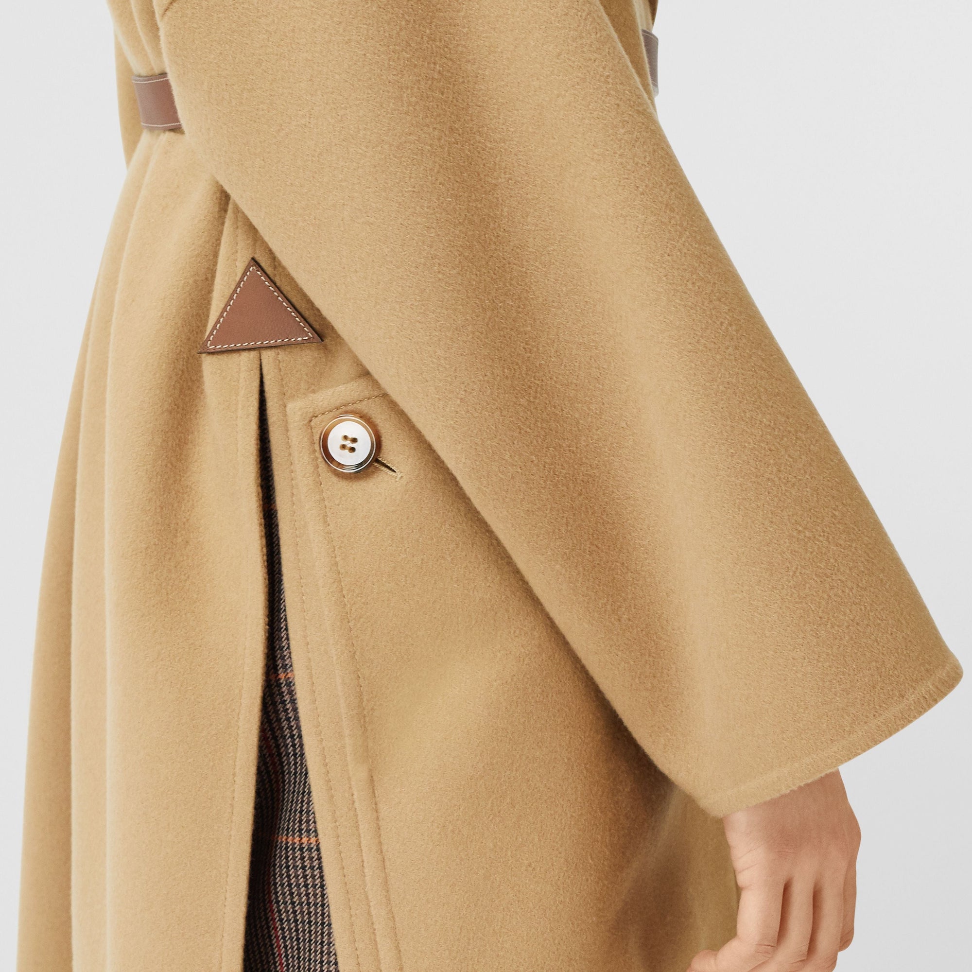Manteau portefeuille en cachemire double face - Camel