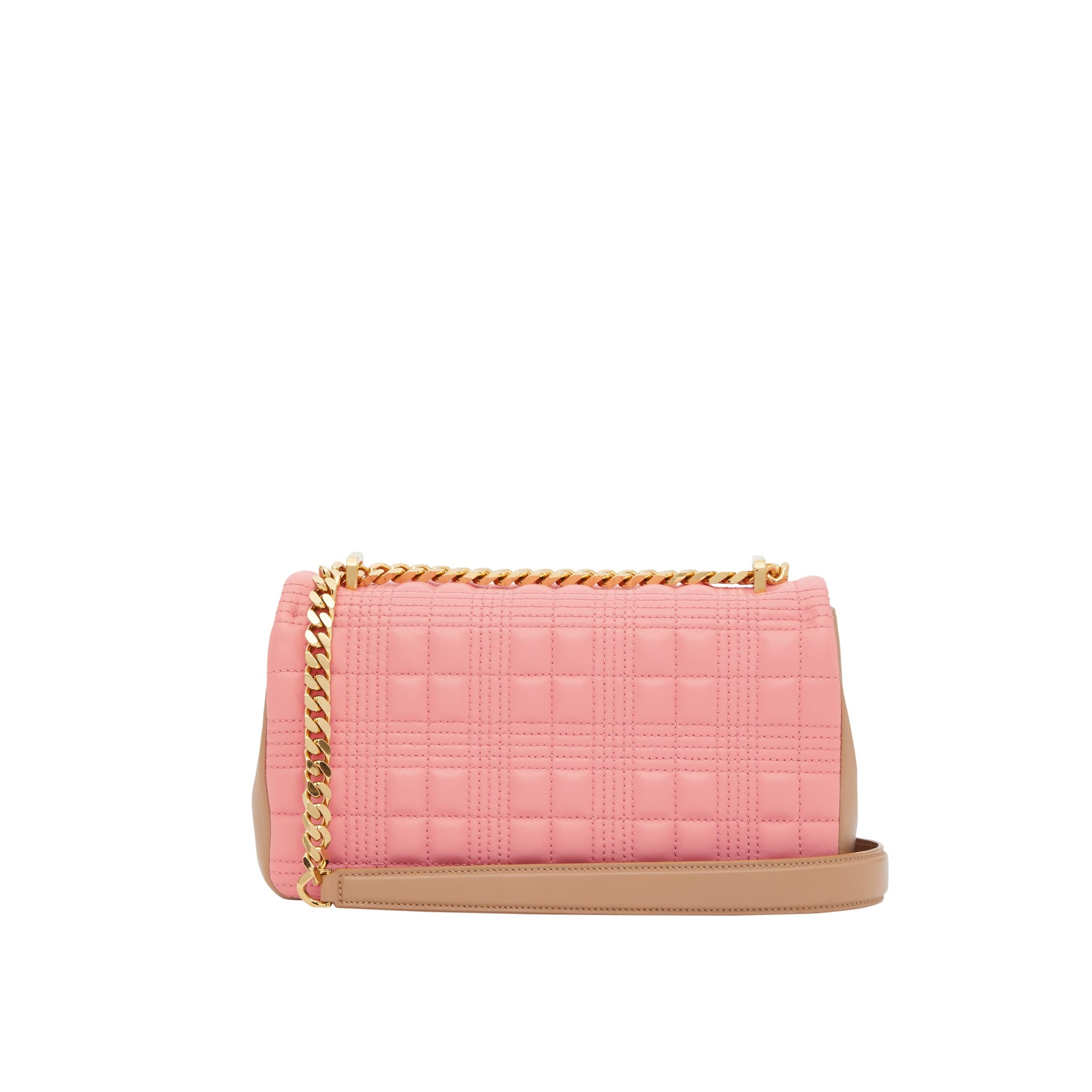 Petit sac Lola en cuir d'agneau bicolore matelassé - Peony & Camel
