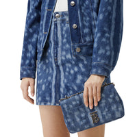 Petit sac Lola en denim matelassé - Blue