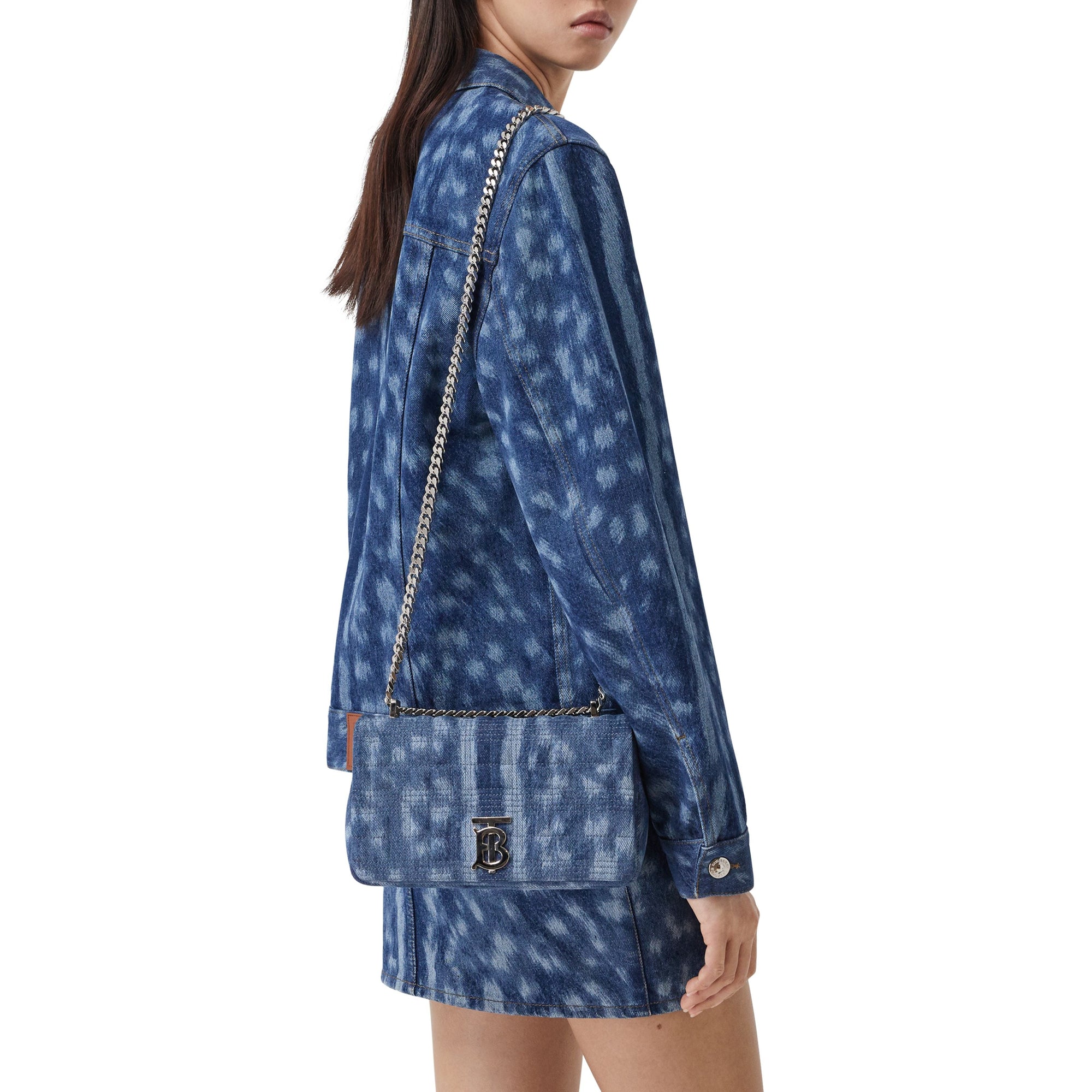 Petit sac Lola en denim matelassé - Blue