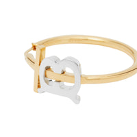Boucles d'oreilles plaquées or et palladium Monogram - Light gold & Palladiom