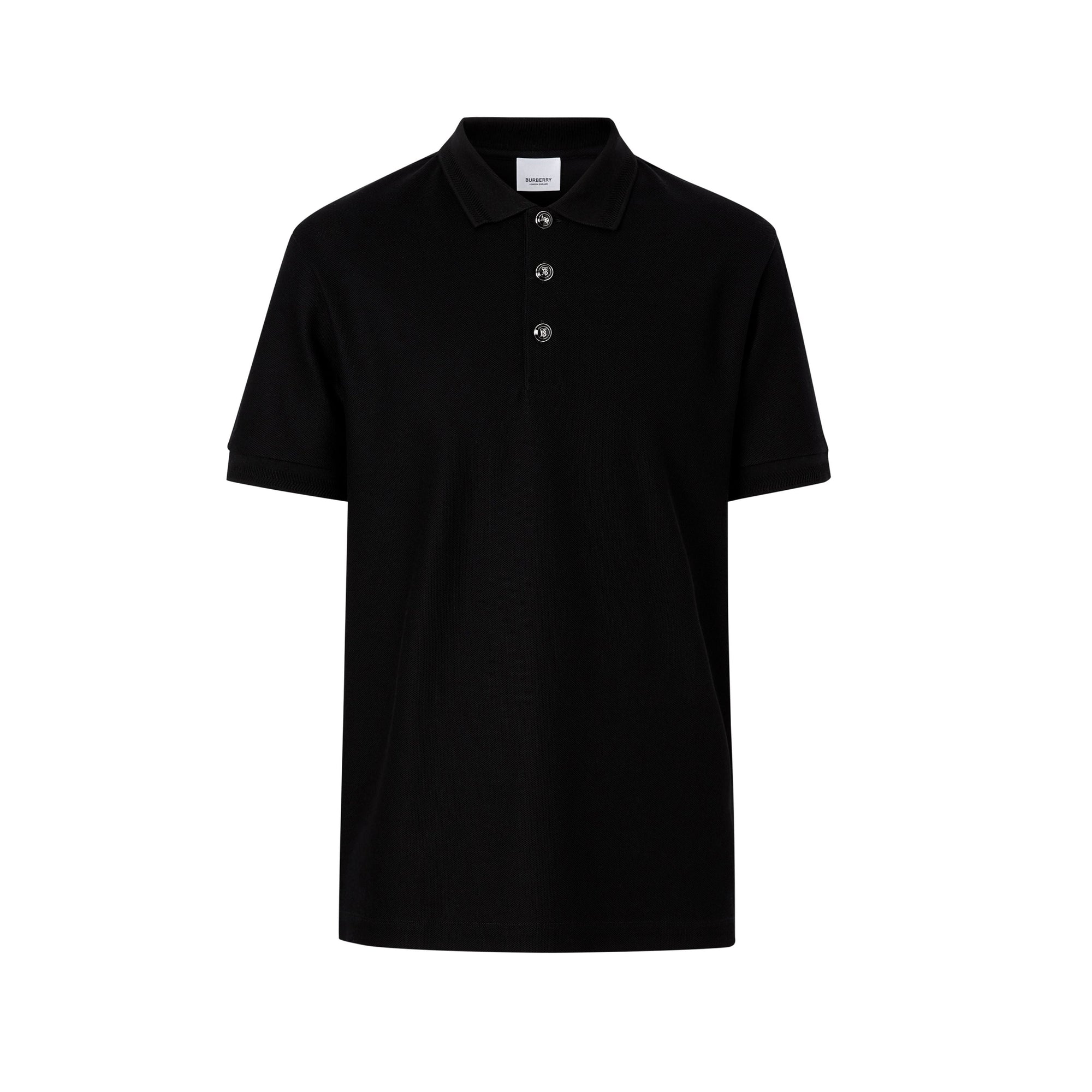 Polo en piqué de coton - Black