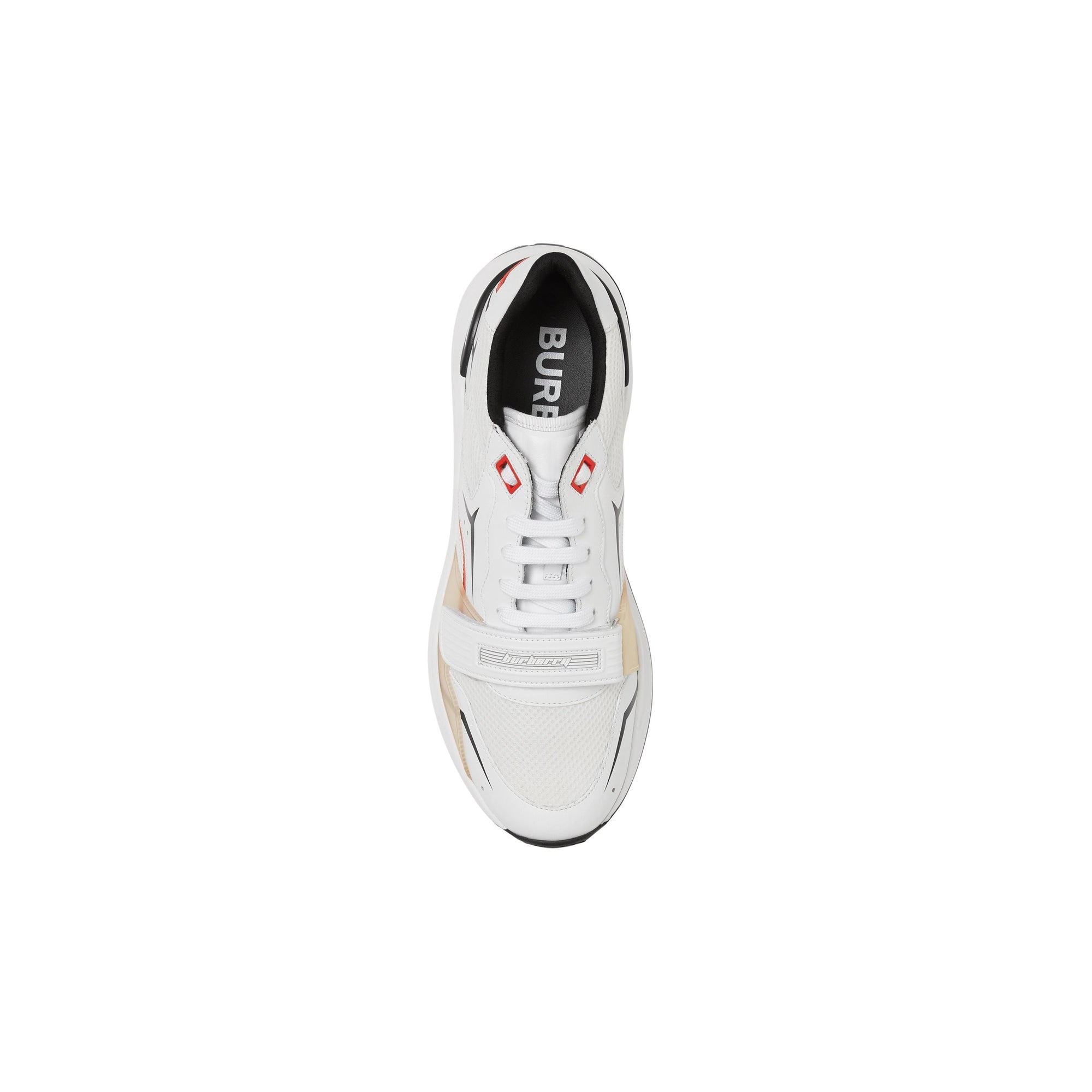 Sneakers en cuir et mesh - White