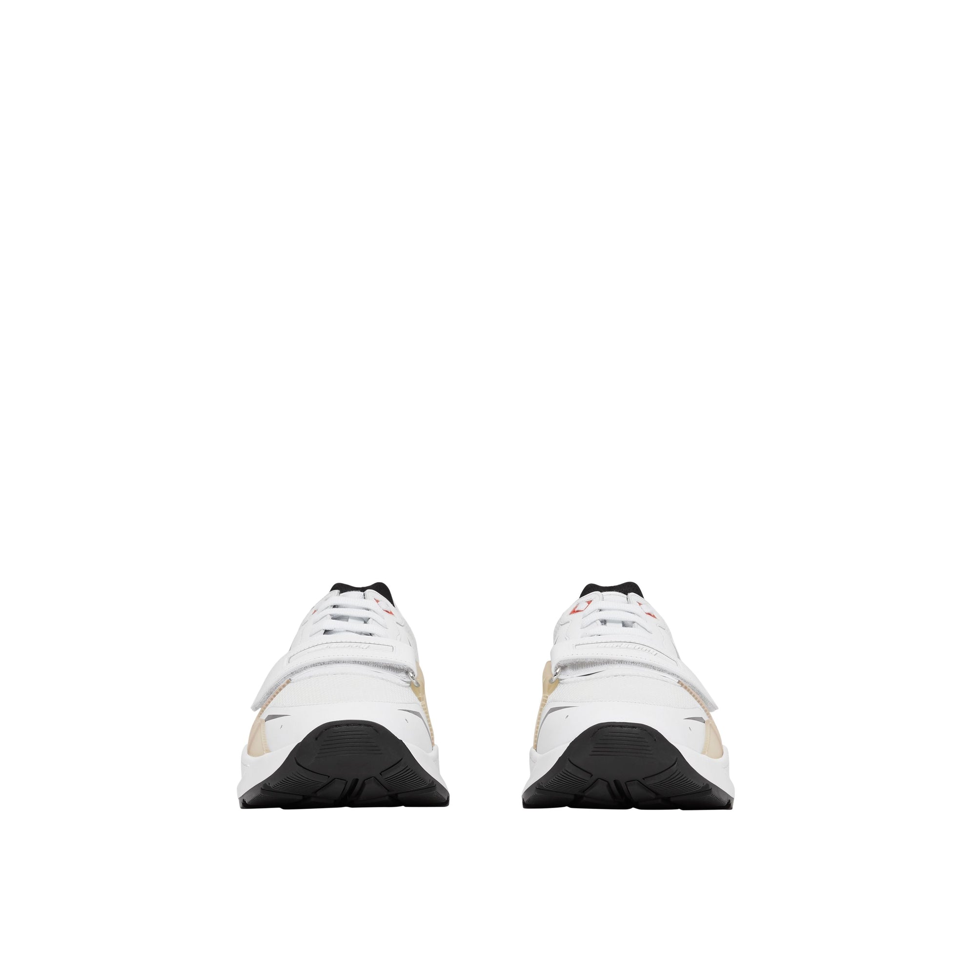 Sneakers en cuir et mesh - White