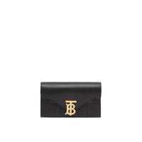 Sac pochette TB ceinturé en cuir matelassé - Black
