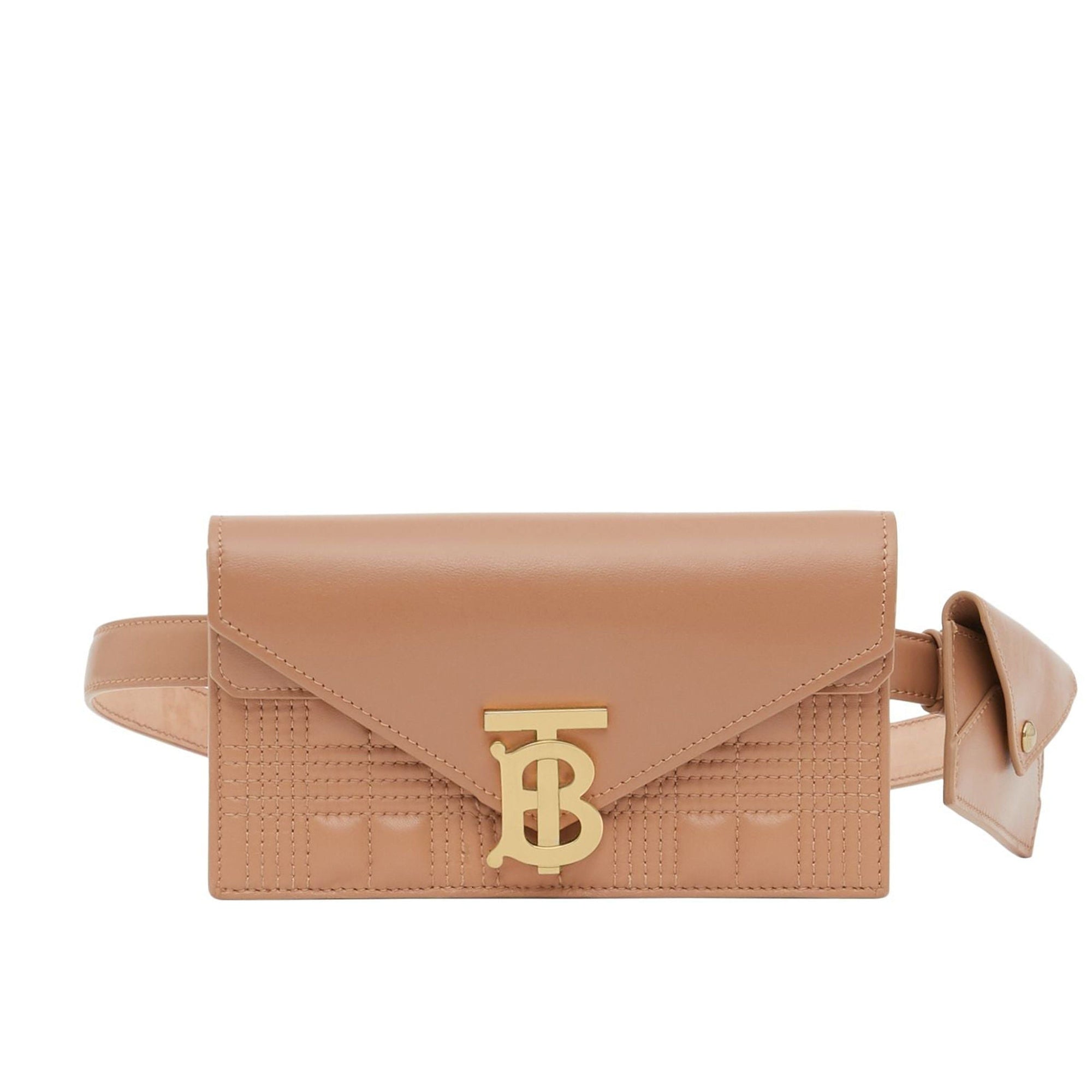 Sac pochette ceinture TB en cuir matelassé - Warm Cael