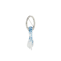 Broche plaquée palladium avec émail - Palladiom & White & Blue