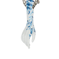Broche plaquée palladium avec émail - Palladiom & White & Blue