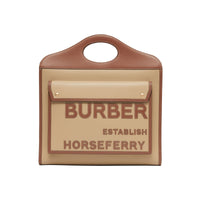 Sac Pocket extra-large en cuir avec appliqué Horseferry - Honey