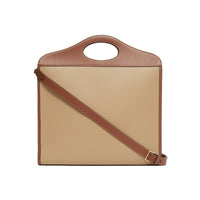 Sac Pocket extra-large en cuir avec appliqué Horseferry - Honey