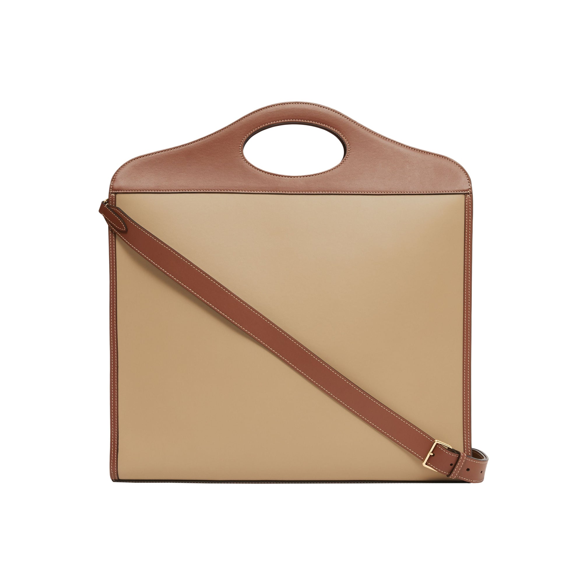 Sac Pocket extra-large en cuir avec appliqué Horseferry - Honey