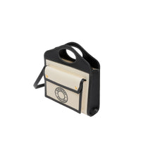 Mini sac Pocket en toile et cuir à logo - Black