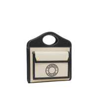 Mini sac Pocket en toile et cuir à logo - Black