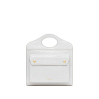 Mini sac pocket en cuir embossé - Light Pebble Grey
