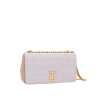 Petit sac Lola en cuir d'agneau bicolore matelassé - Palethis & Soft Fawn