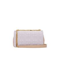 Petit sac Lola en cuir d'agneau bicolore matelassé - Palethis & Soft Fawn