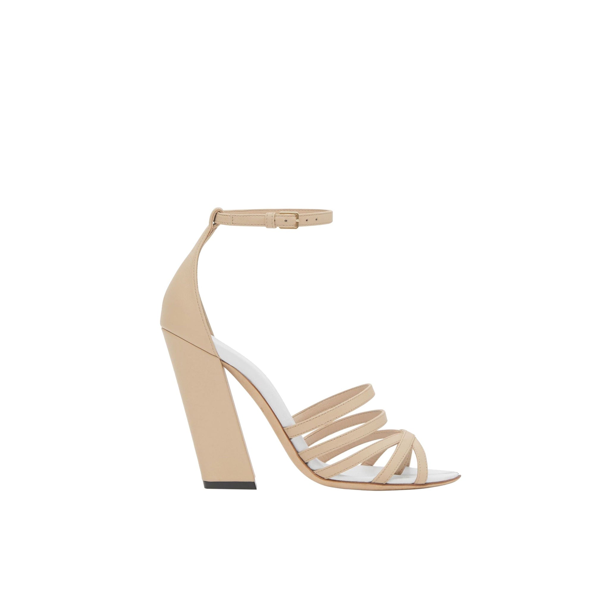 Sandales à bout fendu en cuir - Soft Fawn