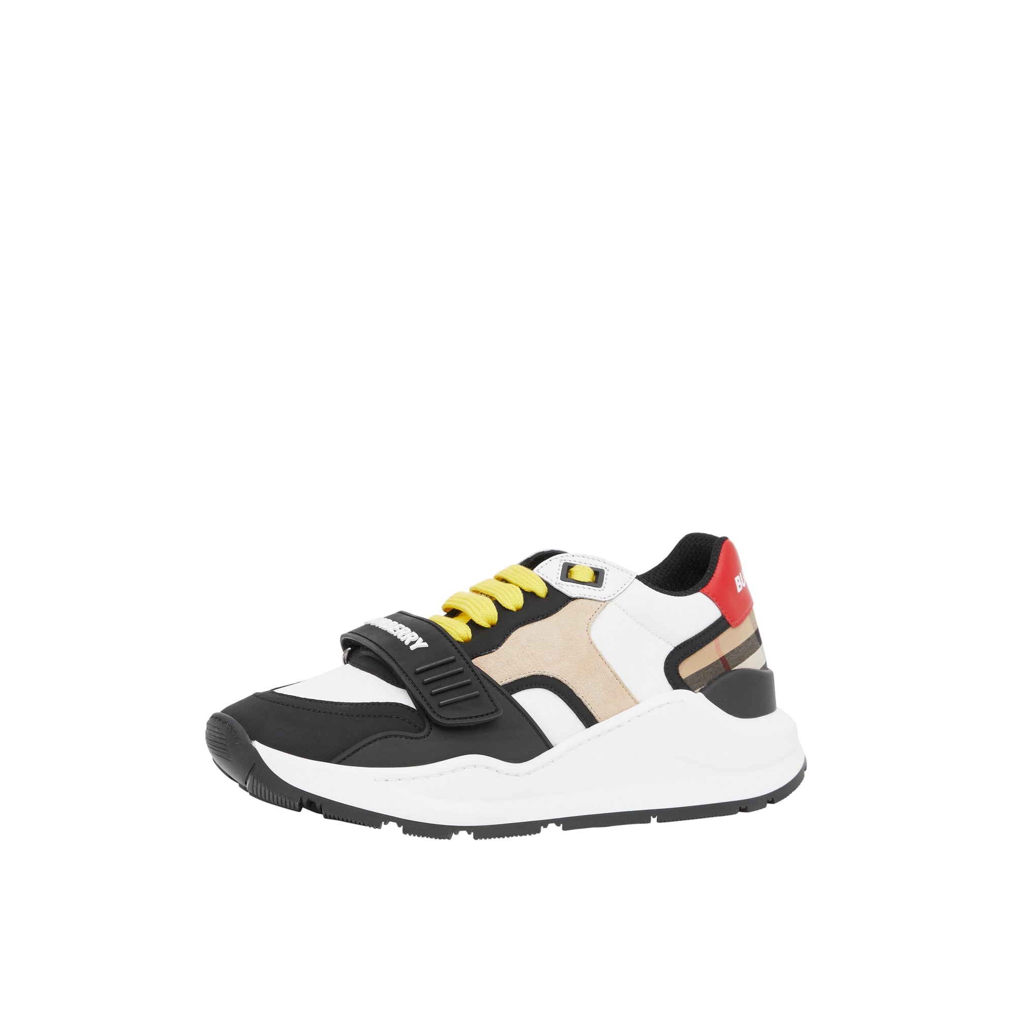 Sneakers en cuir velours à motif Vintage check - Archive Beige