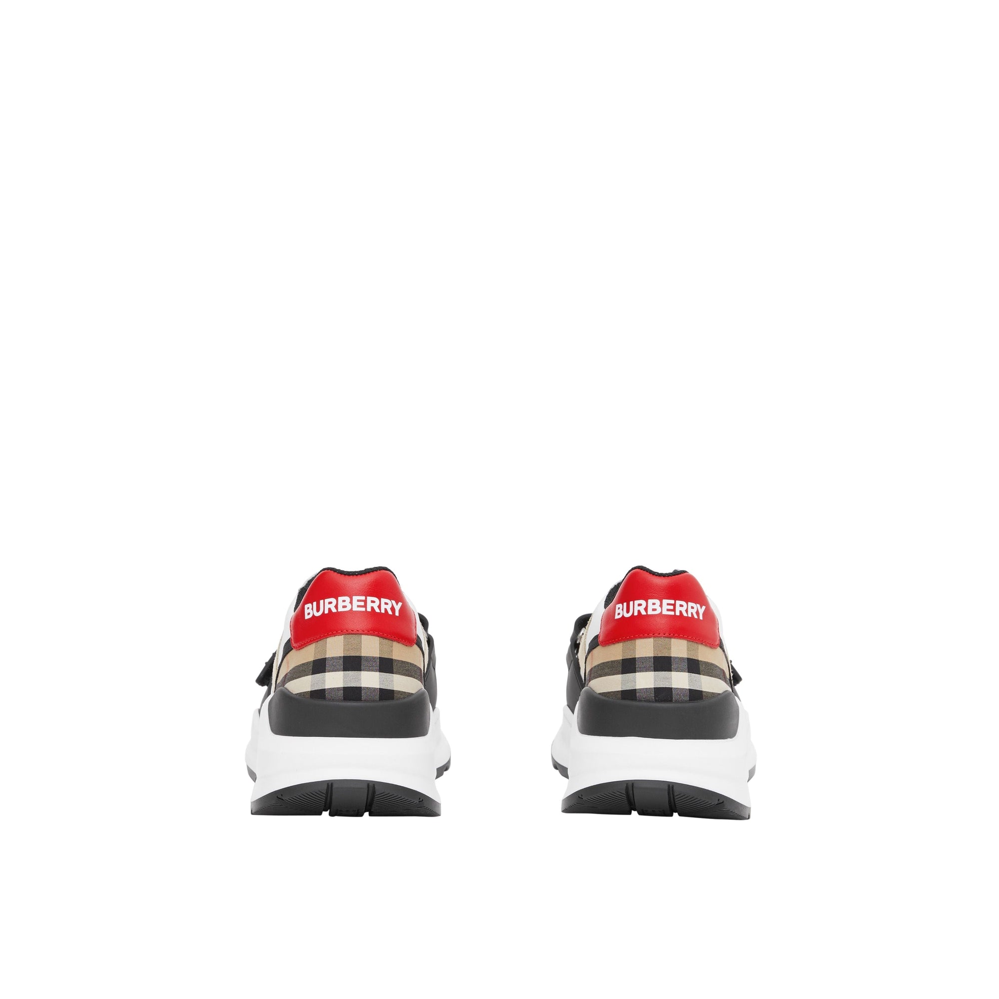 Sneakers en cuir velours à motif Vintage check - Archive Beige