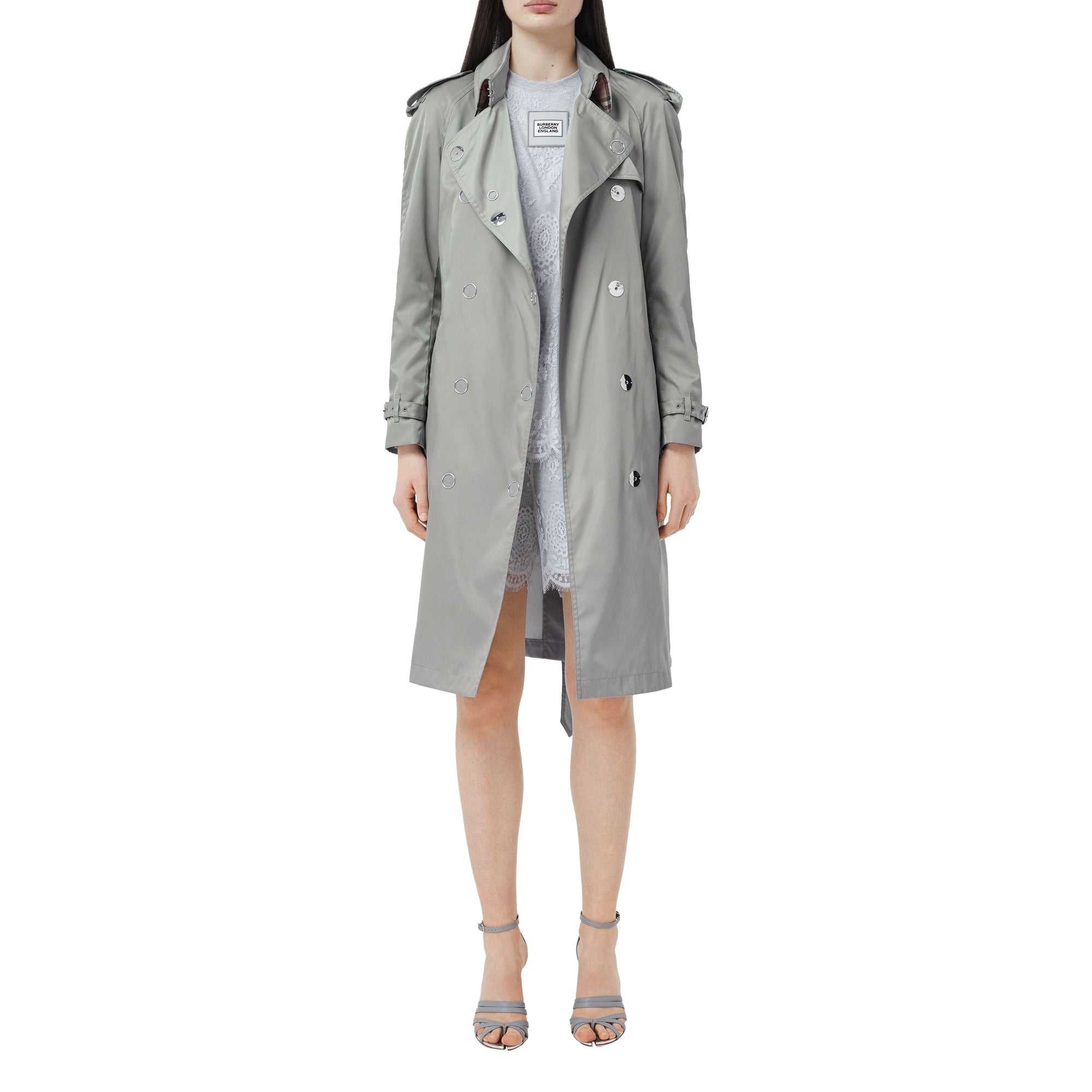 Trench en ECONYL® avec boutons pression - Cloud Grey
