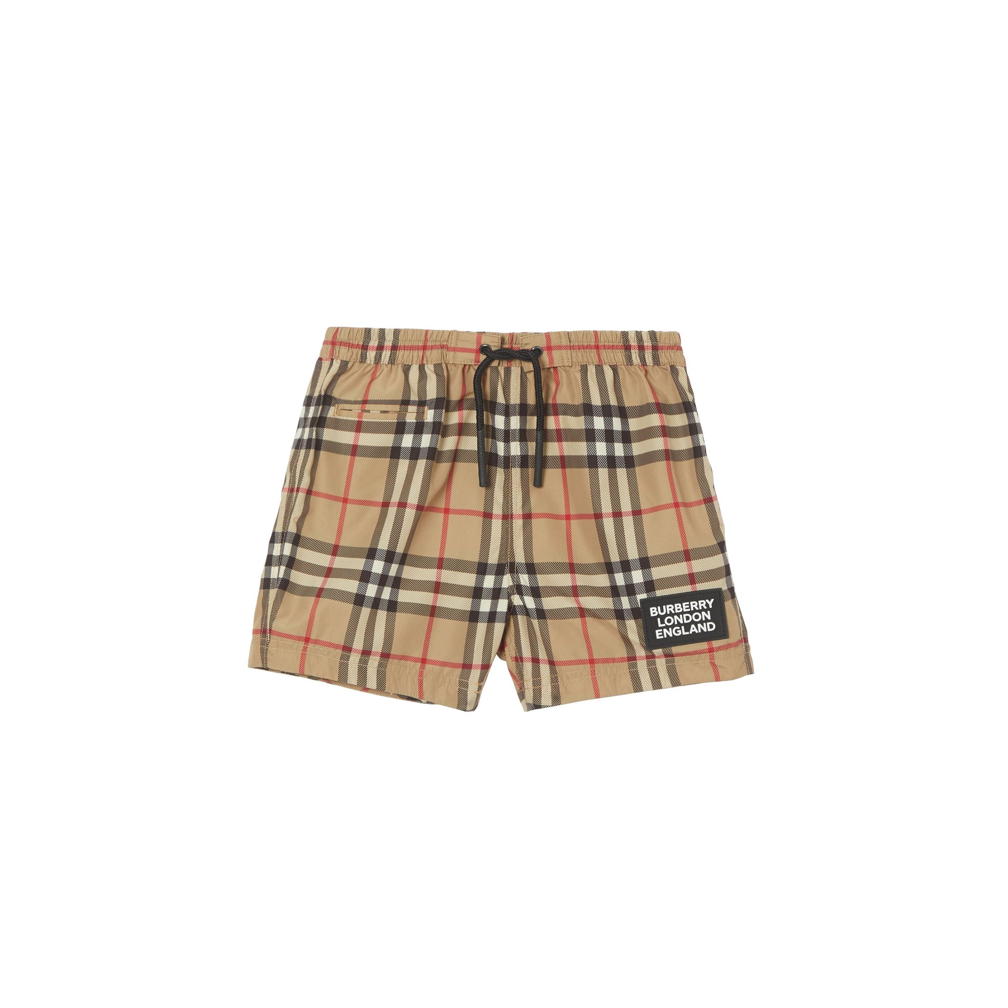 Short de bain à motif Vintage check à logo - Archive Beige