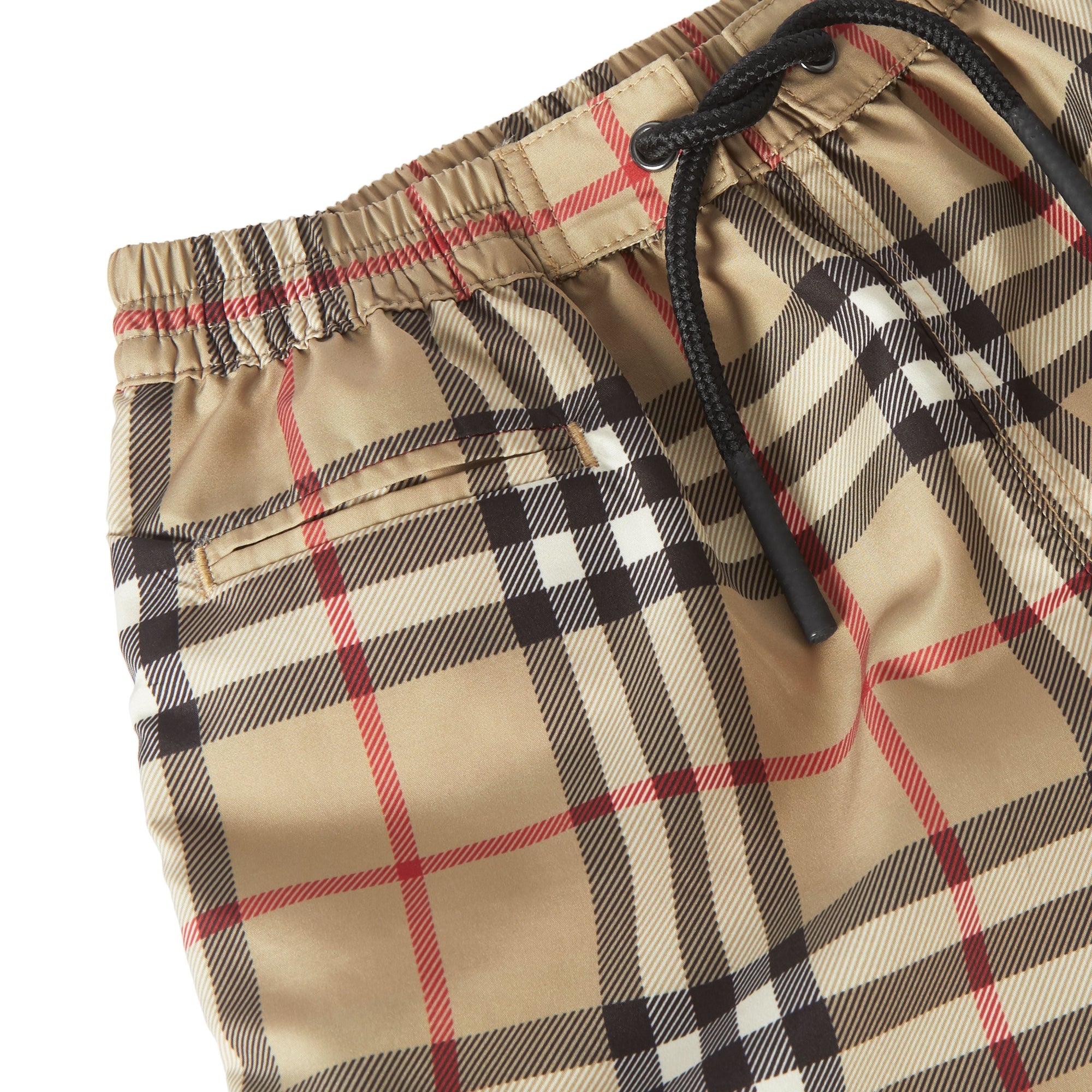Short de bain à motif Vintage check à logo - Archive Beige