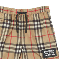 Short de bain à motif Vintage check à logo - Archive Beige